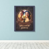 Spellbound besties - Witchy middeleeuwse herinneri Canvas Afdruk (Insitu (Houten vloer))