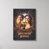 Spellbound besties - Witchy middeleeuwse herinneri Canvas Afdruk (Voorkant)