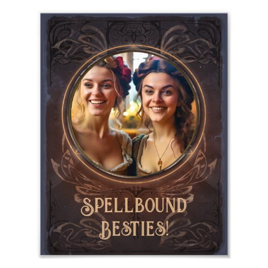 Spellbound besties - Witchy middeleeuwse herinneri Foto Afdruk (Voorkant)
