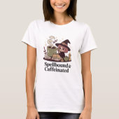 Spellbound & Caffeinated Cosy Witch T-shirt (Voorkant)