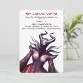 Spellbound Forest – Dark Fairy Birthday Party Kaart (Staand voorkant)