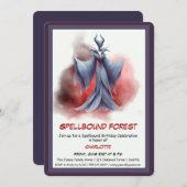 Spellbound Forest – Dark Fairy Birthday Party  Kaart (Voorkant / Achterkant)