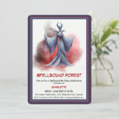Spellbound Forest – Dark Fairy Birthday Party  Kaart (Staand voorkant)