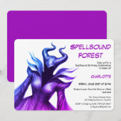 Spellbound Forest – Dark Fairy Birthday Party  Kaart (Voorkant / Achterkant)
