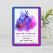 Spellbound Forest – Dark Fairy Birthday Party Kaart (Staand voorkant)