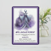Spellbound Forest – Dark Fairy Birthday Party Kaart (Staand voorkant)