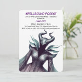 Spellbound Forest – Dark Fairy Birthday Party  Kaart (Staand voorkant)