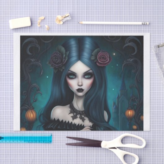 Spellbound Gothic Witch Decoupage papier (Craft)