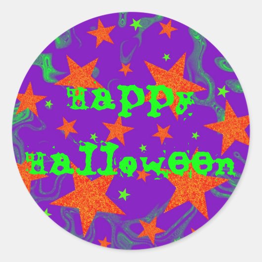 Spellbound Happy Halloween-sticker Ronde Sticker (Voorkant)