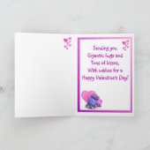 Spellbound Hippo Caricatures Valentine Feestdagen Kaart (Binnen)