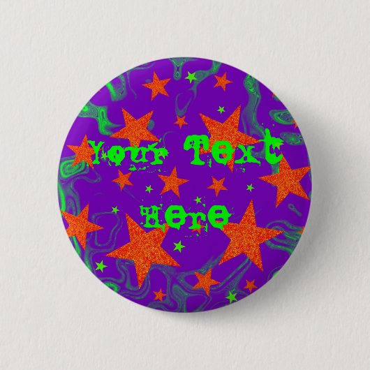 Spellbound 'Jouw tekst here'-knoopbadge Ronde Button 5,7 Cm (Voorkant)