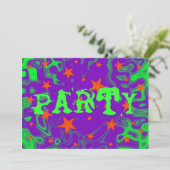 Spellbound paarse "Party"-uitnodiging Kaart (Staand voorkant)