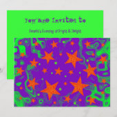 Spellbound paarse uitnodiging (Voorkant / Achterkant)