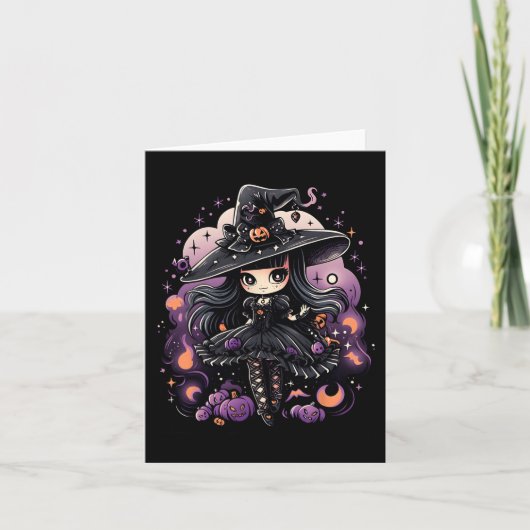 Spellbound Spirits Halloween Heksenkunst Kaart (Voorkant)