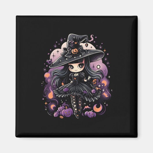 Spellbound Spirits Halloween Heksenkunst Magneet (Voorkant)