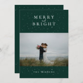 Spellbound Winter Emerald Photo Holiday Kaart (Voorkant / Achterkant)