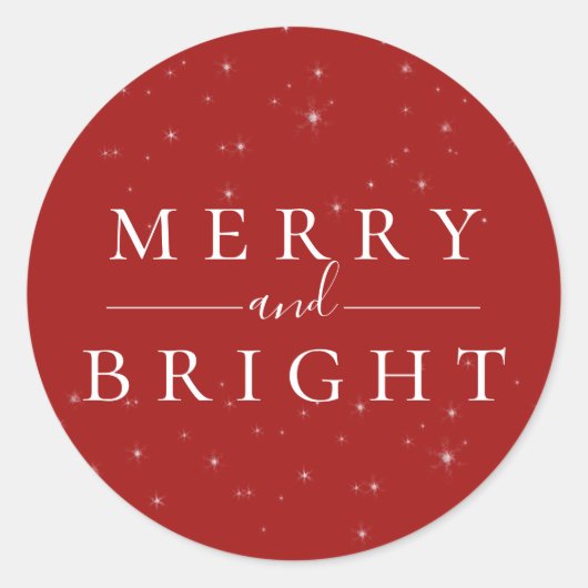 Spellbound Winter Red Holiday Sticker (Voorkant)