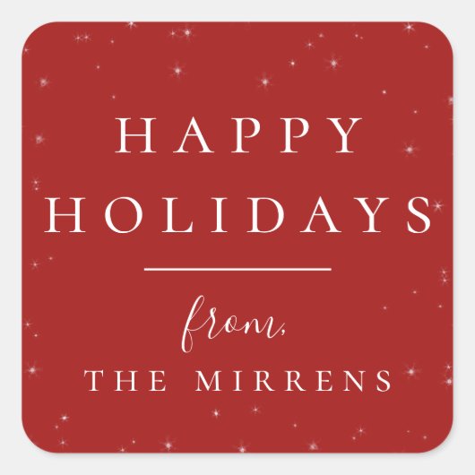 Spellbound Winter | Sticker rode vakantie (Voorkant)