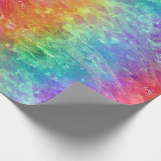 Spellcaster - levendige regenboog prisma ombre: cadeaupapier (Hoek)
