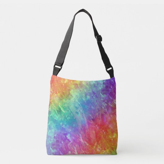 Spellcaster - levendige regenboog prisma ombre: crossbody tas (Voorkant)