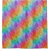 Spellcaster - levendige regenboog prisma ombre: douchegordijn (Voorkant)