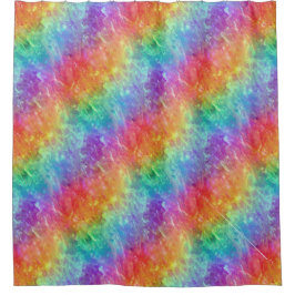 Spellcaster - levendige regenboog prisma ombre: douchegordijn