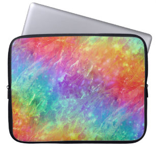 Spellcaster - levendige regenboog prisma ombre: laptop sleeve