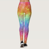 Spellcaster - levendige regenboog prisma ombre: leggings (Achterkant)