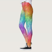 Spellcaster - levendige regenboog prisma ombre: leggings (Links)