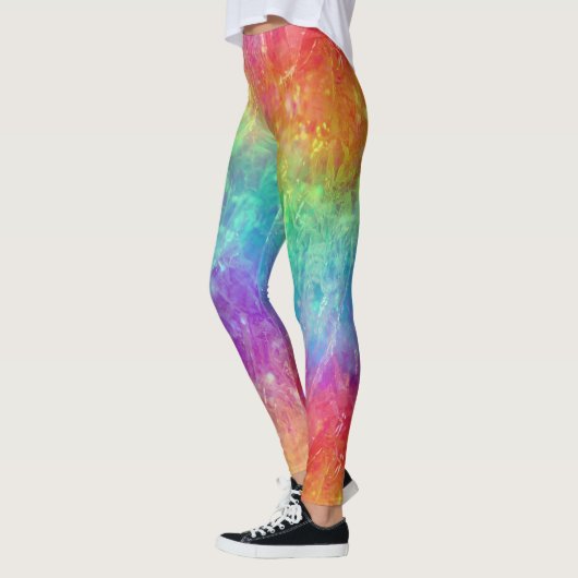 Spellcaster - levendige regenboog prisma ombre: leggings (Links)