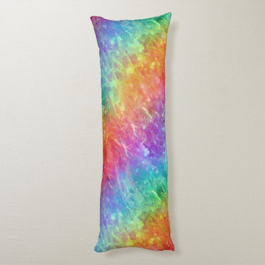 Spellcaster - levendige regenboog prisma ombre: lichaamskussen (Achterkant (Verticaal))