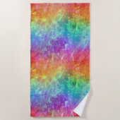 Spellcaster - levendige regenboog prisma ombre: strandlaken (Voorkant)
