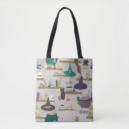 Spellcaster rekken heks Halloween Tote Bag