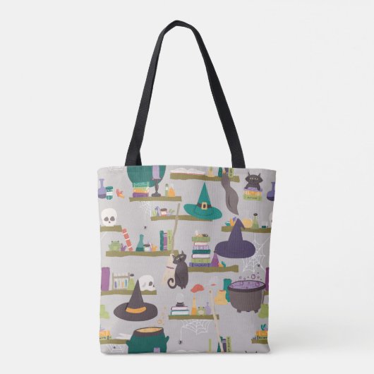 Spellcaster rekken heks Halloween Tote Bag (Achterkant)
