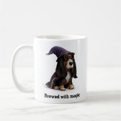 Spellcasting Basset Hound Wizard Dog Koffiemok (Links)