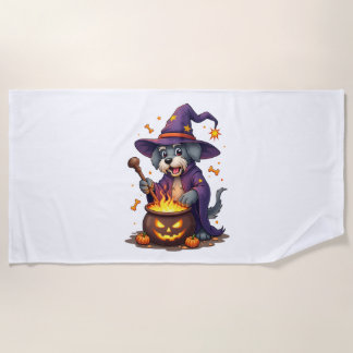 Spellcasting Schnauzer Strandlaken