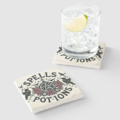 Spellen en poeder stenen onderzetter (Zijkant)