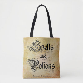 Spellen en poeder tote bag