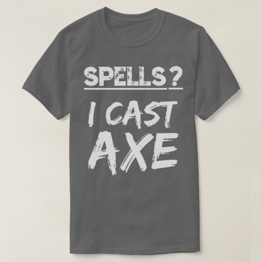 Spellen I Cast Ax Orc Warrior RPG Fun Berserker Fa T-shirt (Design voorkant)