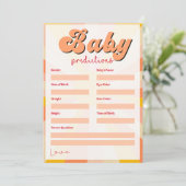 Spellen van baby shower van de Groovy hippie Bedankkaart (Staand voorkant)