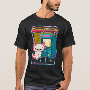 Spellen van lotl Axolotl-speelautomaat V T-shirt