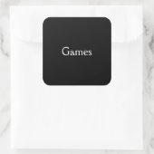 Spellen Vierkante Sticker (Tas)
