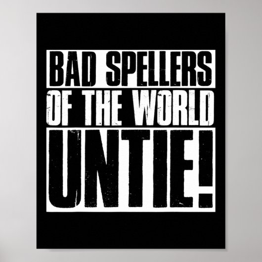 Spellers van de wereld ontbinden Dyslexie Award Poster (Voorkant)