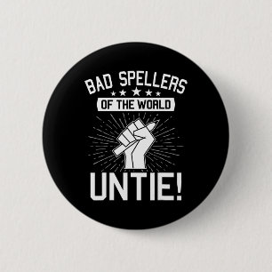 Spellers van de wereld ontbinden Dyslexie Award Ronde Button 5,7 Cm