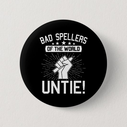 Spellers van de wereld ontbinden Dyslexie Award Ronde Button 5,7 Cm (Voorkant)