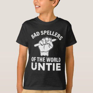 Spellers van de wereld verenigen dyslexie bewustzi t-shirt