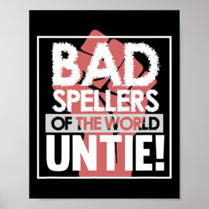 Spellers van Wereld Dyslexie Bewustzijn Therapeut Poster