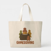Spelletjes Geven Leuke Thanksgiving Boardgames Hum Grote Tote Bag (Achterkant)