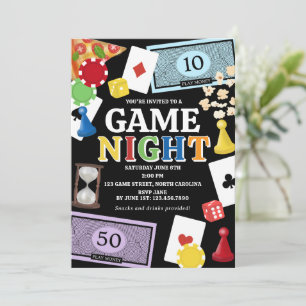 Spelletjesavond Bordspellen Snacks Feest Kaart