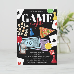 Spelletjesavond Bordspellen Snacks Feest Kaart
